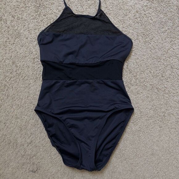 La Blanca Poppy Red Halter One Piece Swimsuit Size 6 Black‎ Summer Bathing-suit - Picture 1 of 11
